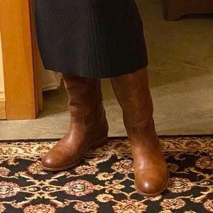 Frye Melissa Button 2 Cognac Leather Tall Boots